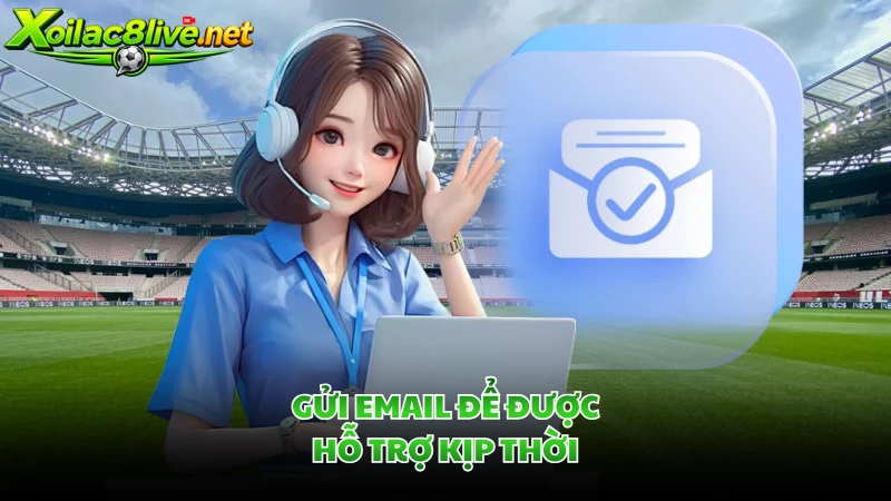 Gửi email để được hỗ trợ kịp thời